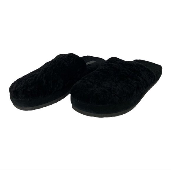 NEW Vince Loni Slippers Black Size 11 Lamb Fur Shearling Round Toe Minimalist‎ - Picture 5 of 13